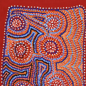 Aboriginal Artwork by Jeani Napangardi Lewis, Mina Mina Jukurrpa - Ngalyipi, 107x46cm - ART ARK®