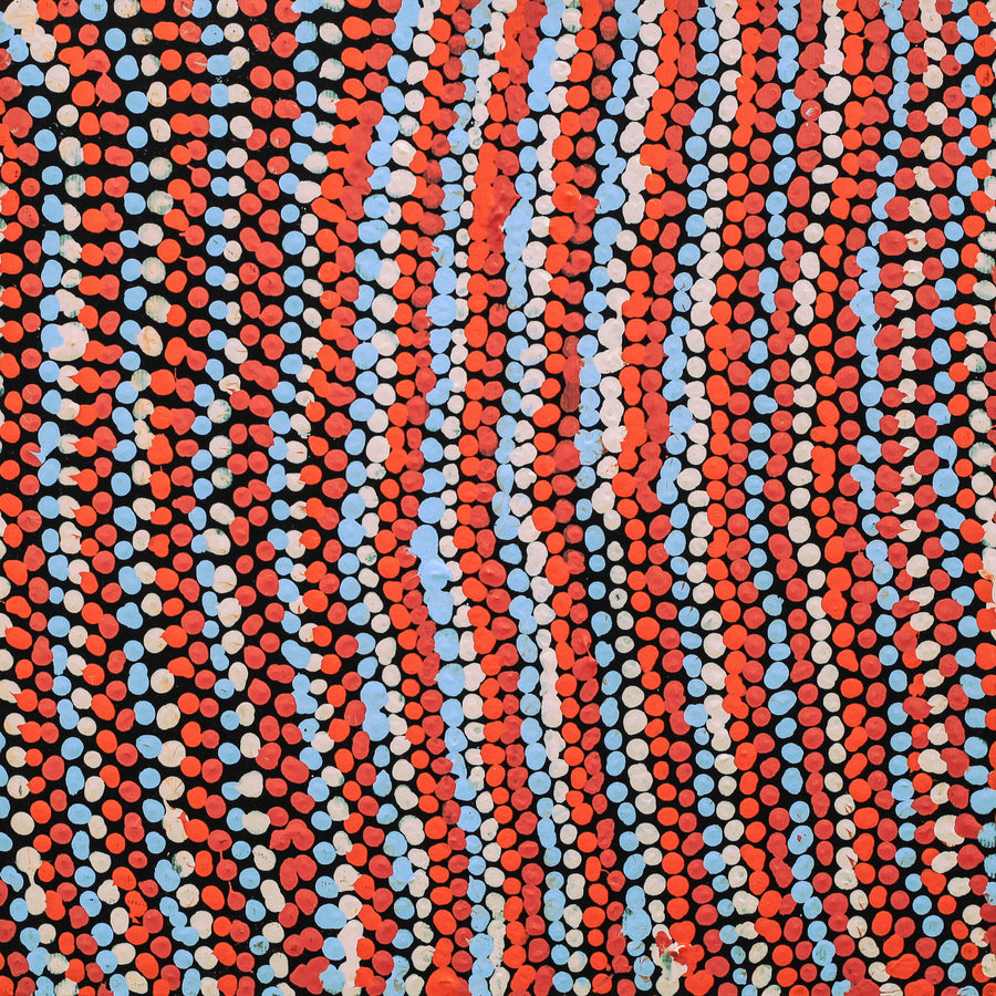 Aboriginal Artwork by Jeani Napangardi Lewis, Mina Mina Jukurrpa - Ngalyipi, 30x30cm