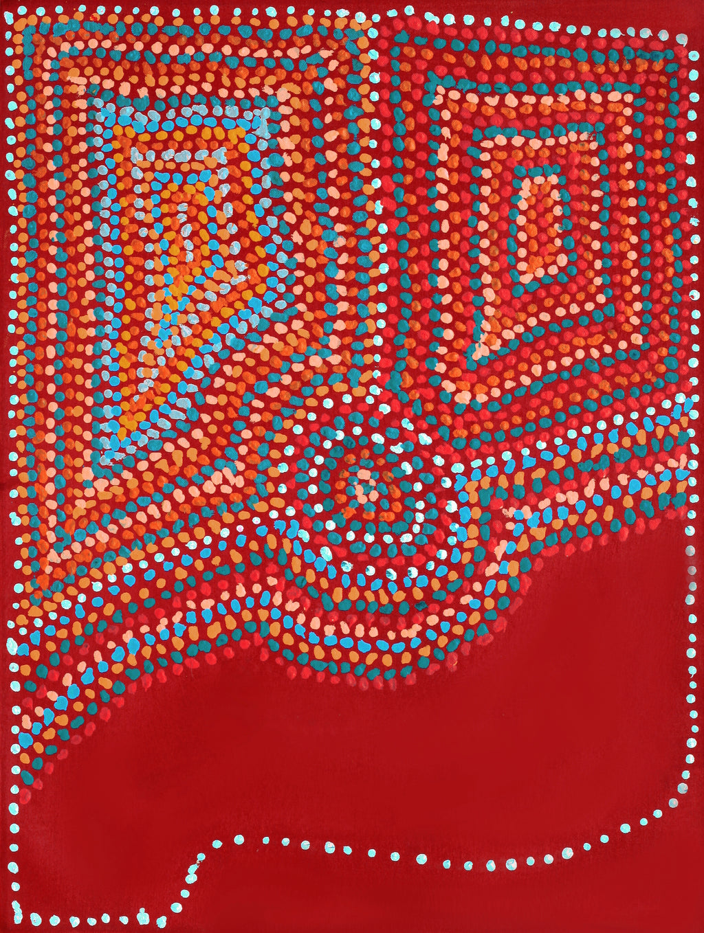Aboriginal Artwork by Jeani Napangardi Lewis, Mina Mina Jukurrpa - Ngalyipi, 61x46cm