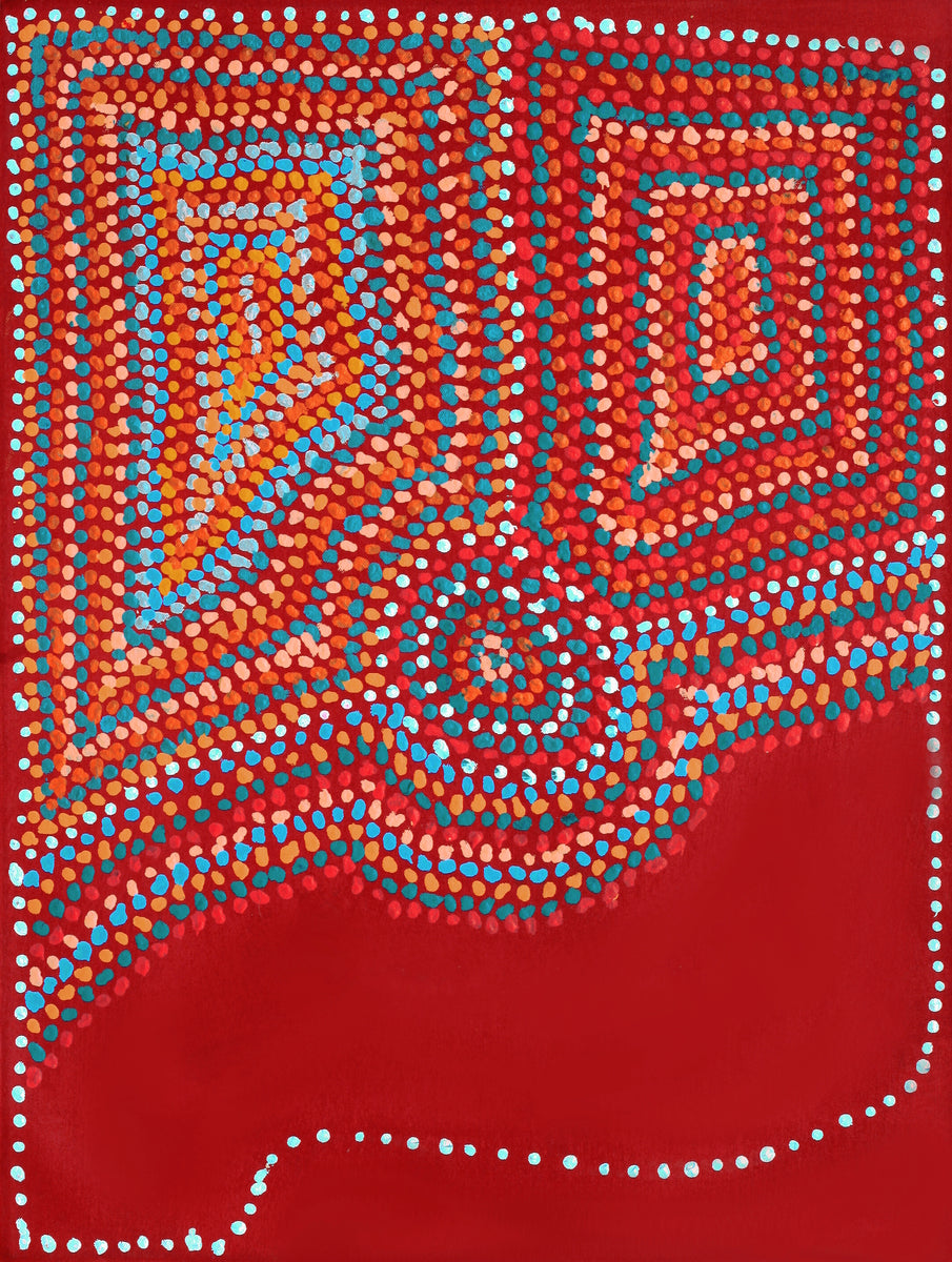 Aboriginal Art by Jeani Napangardi Lewis, Mina Mina Jukurrpa - Ngalyipi, 61x46cm - ART ARK®