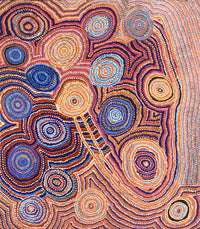 Aboriginal Artwork by Jeani Napangardi Lewis, Mina Mina Jukurrpa - Ngalyipi, 122x107cm