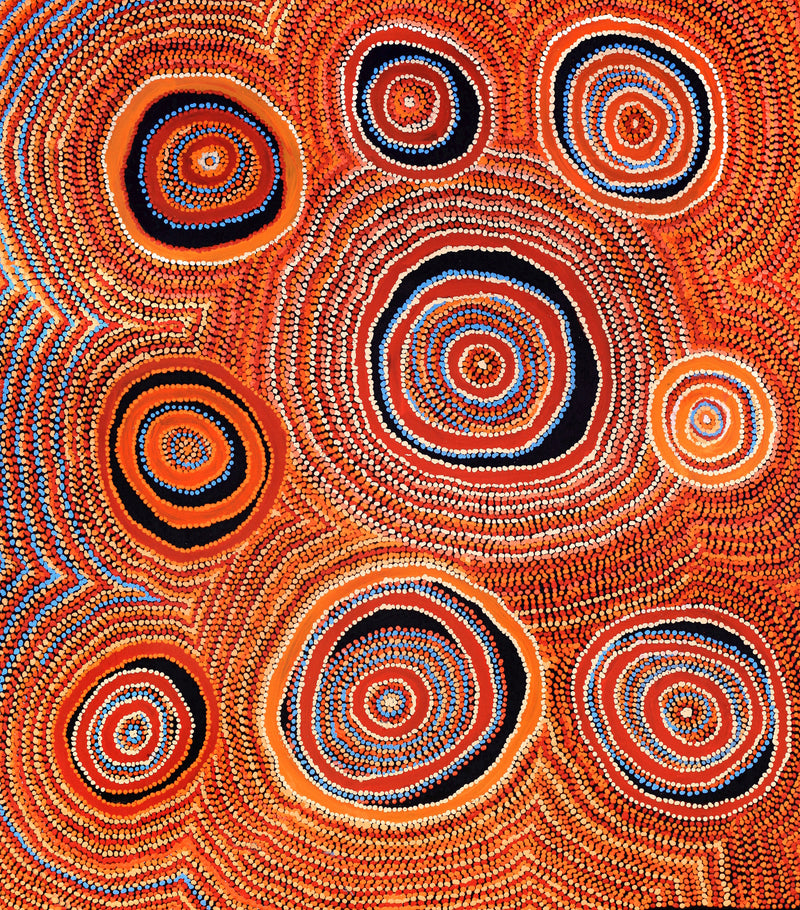 Aboriginal Artwork by Jeani Napangardi Lewis, Mina Mina Jukurrpa - Ngalyipi, 122x107cm
