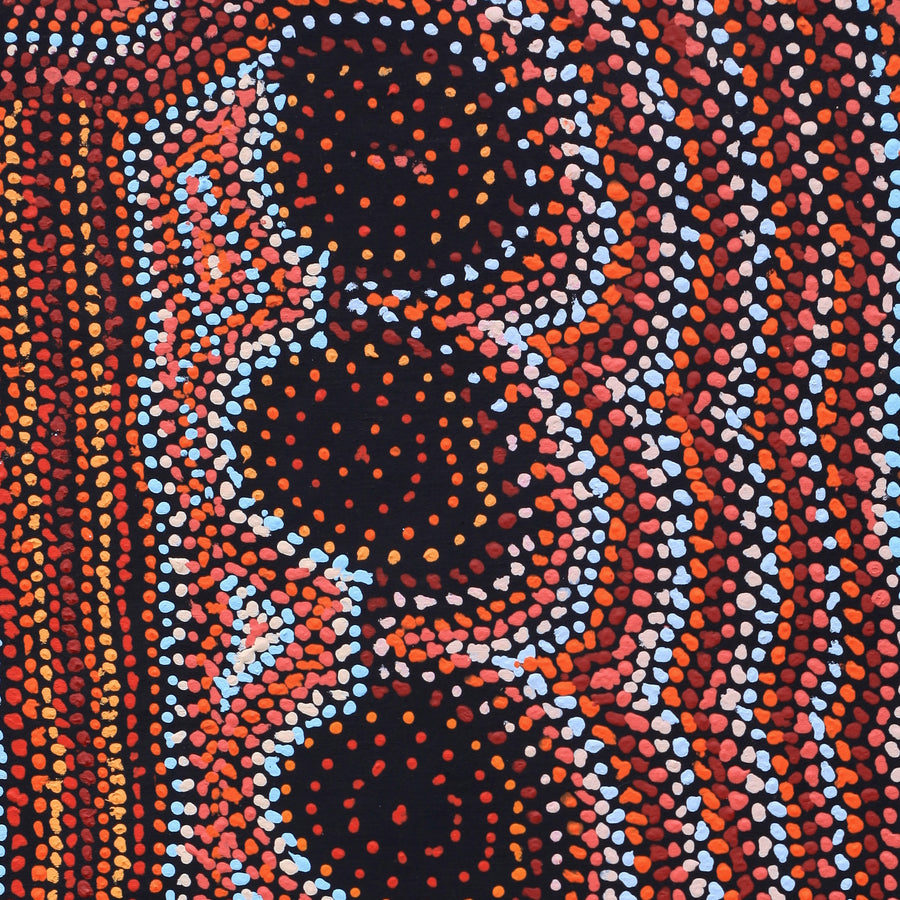 Aboriginal Artwork by Jeani Napangardi Lewis, Mina Mina Jukurrpa - Ngalyipi, 107x61cm