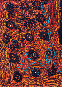 Aboriginal Artwork by Jeani Napangardi Lewis, Mina Mina Jukurrpa - Ngalyipi, 107x76cm - ART ARK®