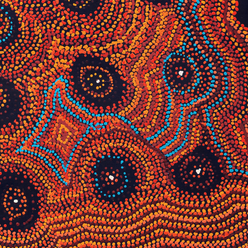 Aboriginal Artwork by Jeani Napangardi Lewis, Mina Mina Jukurrpa - Ngalyipi, 107x76cm
