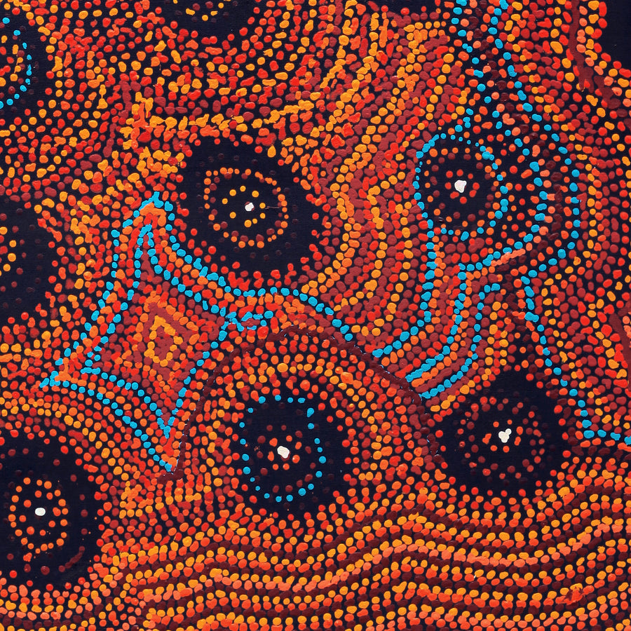 Aboriginal Artwork by Jeani Napangardi Lewis, Mina Mina Jukurrpa - Ngalyipi, 107x76cm