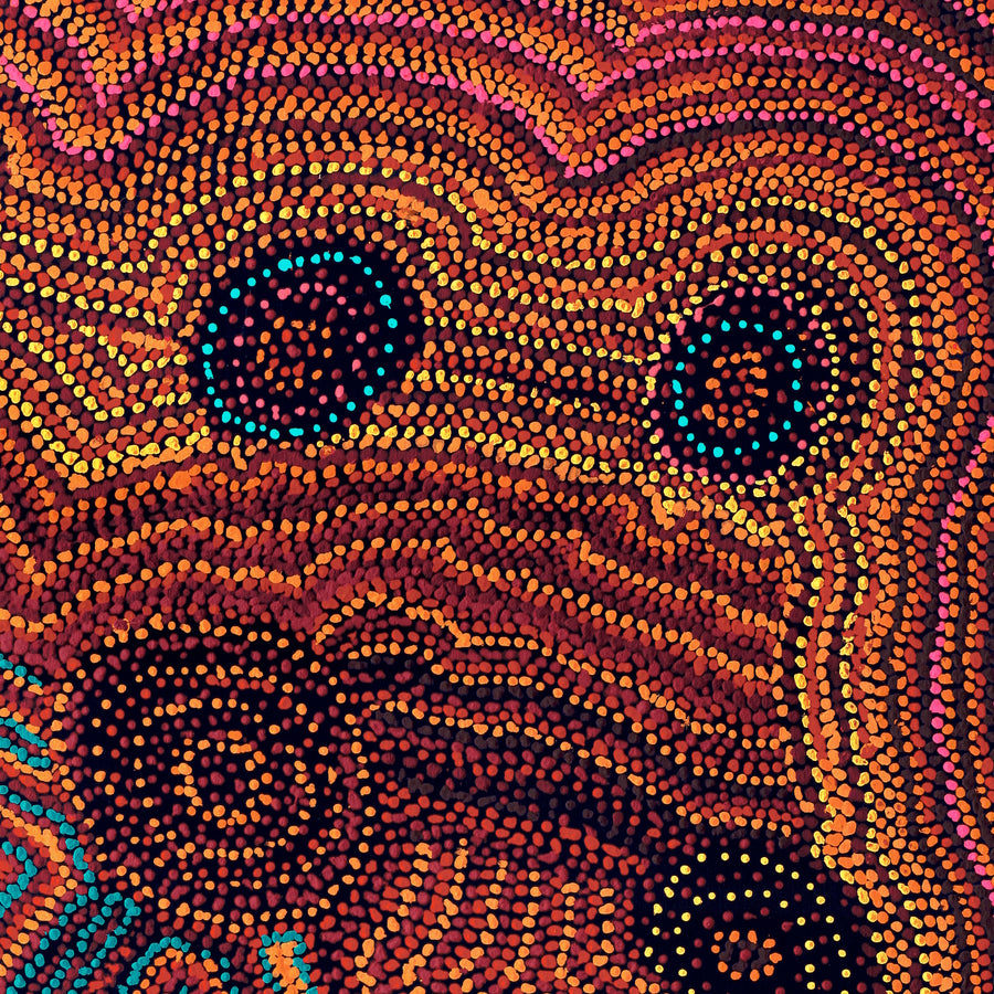 Aboriginal Artwork by Jeani Napangardi Lewis, Mina Mina Jukurrpa - Ngalyipi, 107x91cm
