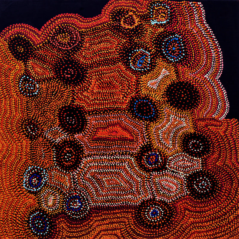 Aboriginal Artwork by Jeani Napangardi Lewis, Mina Mina Jukurrpa - Ngalyipi, 122x122cm