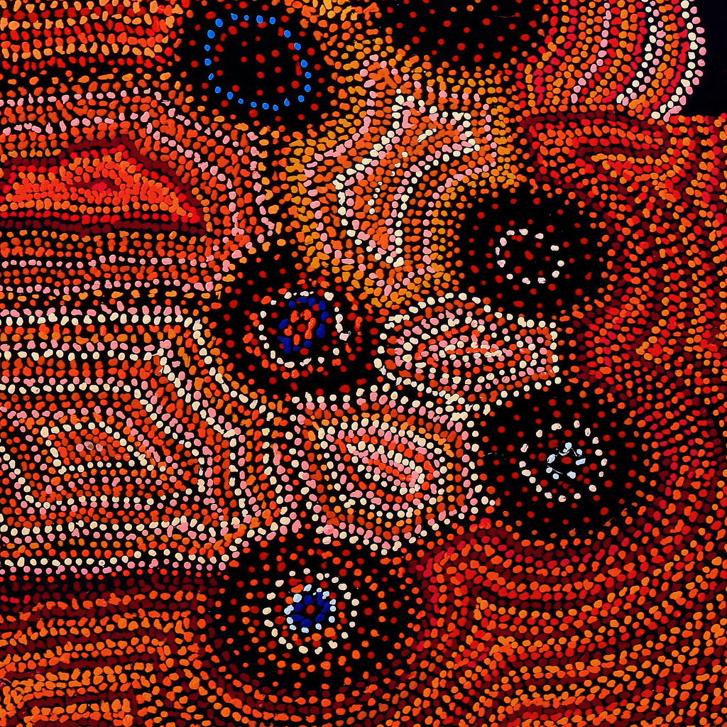 Aboriginal Artwork by Jeani Napangardi Lewis, Mina Mina Jukurrpa - Ngalyipi, 122x122cm