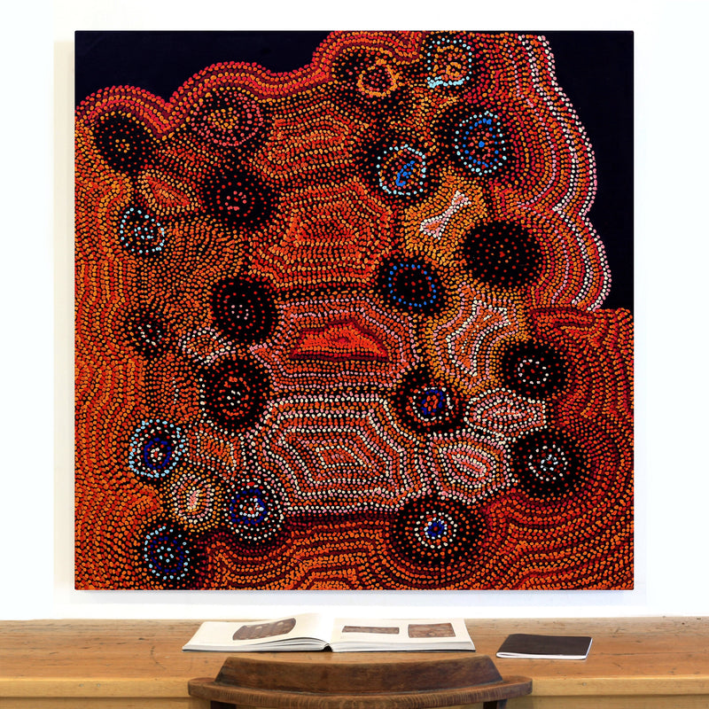 Aboriginal Artwork by Jeani Napangardi Lewis, Mina Mina Jukurrpa - Ngalyipi, 122x122cm