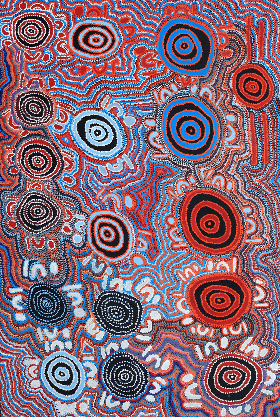Aboriginal Artwork by Jeani Napangardi Lewis, Mina Mina Jukurrpa - Ngalyipi, 182x122cm