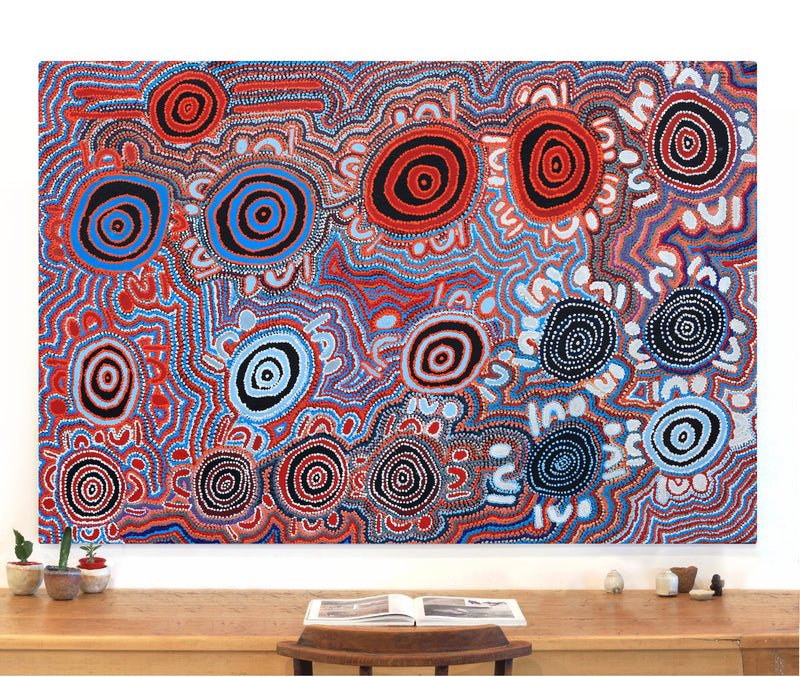 Aboriginal Artwork by Jeani Napangardi Lewis, Mina Mina Jukurrpa - Ngalyipi, 182x122cm