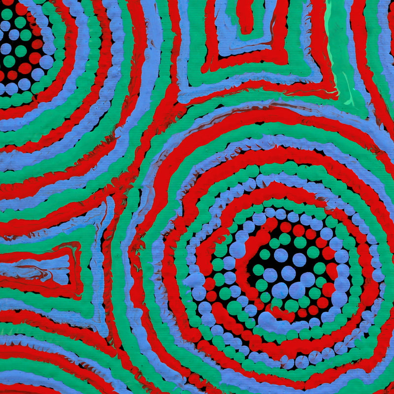 Aboriginal Artwork by Jeani Napangardi Lewis, Mina Mina Jukurrpa - Ngalyipi, 30x30cm