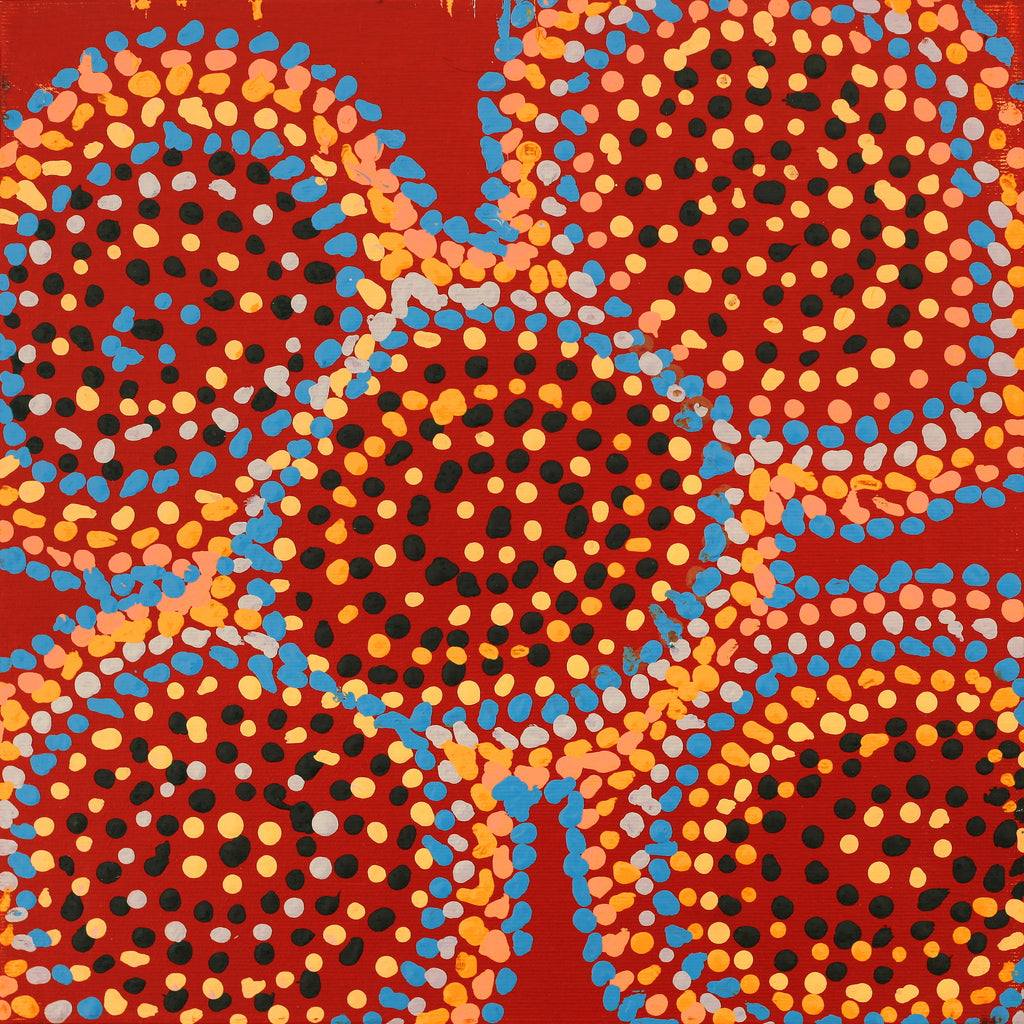 Aboriginal Artwork by Jeani Napangardi Lewis, Mina Mina Jukurrpa - Ngalyipi, 30x30cm