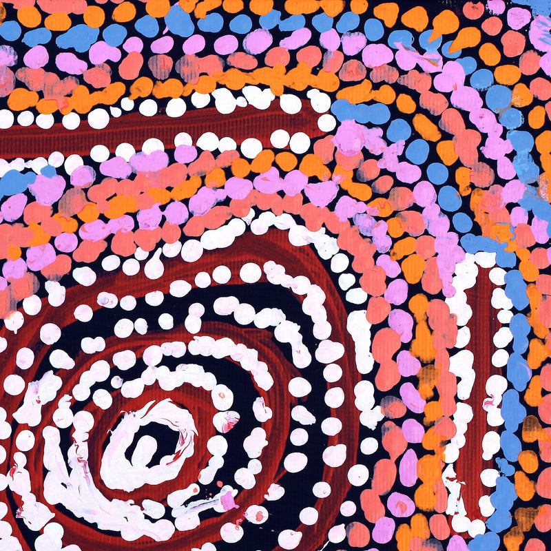 Aboriginal Artwork by Jeani Napangardi Lewis, Mina Mina Jukurrpa - Ngalyipi, 30x30cm