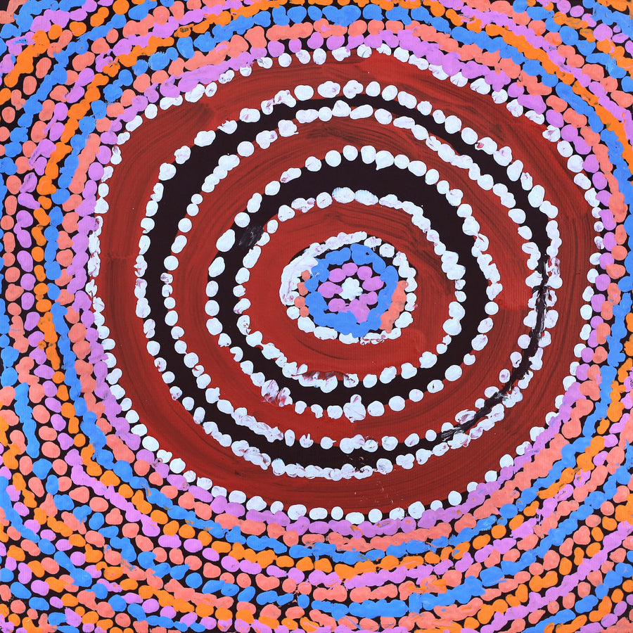 Aboriginal Artwork by Jeani Napangardi Lewis, Mina Mina Jukurrpa - Ngalyipi, 30x30cm