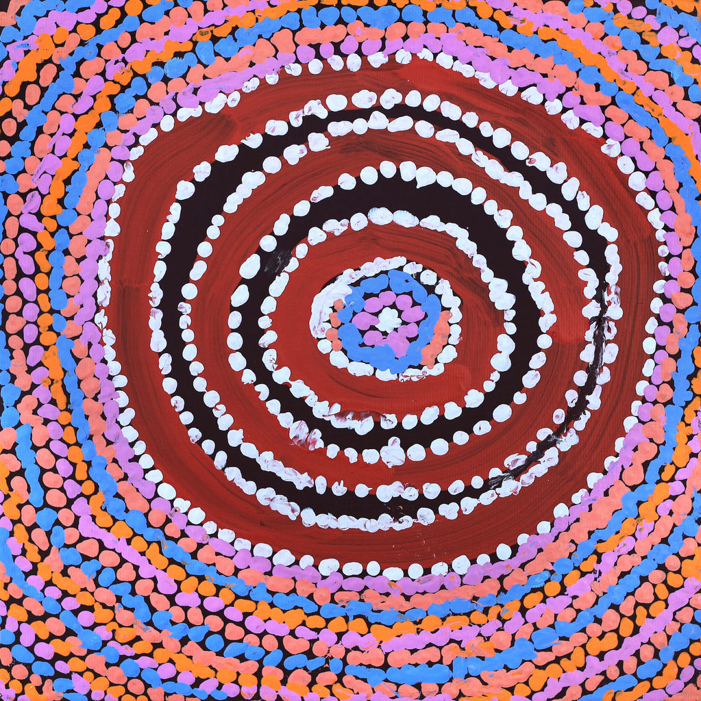 Aboriginal Art by Jeani Napangardi Lewis, Mina Mina Jukurrpa - Ngalyipi, 30x30cm - ART ARK®