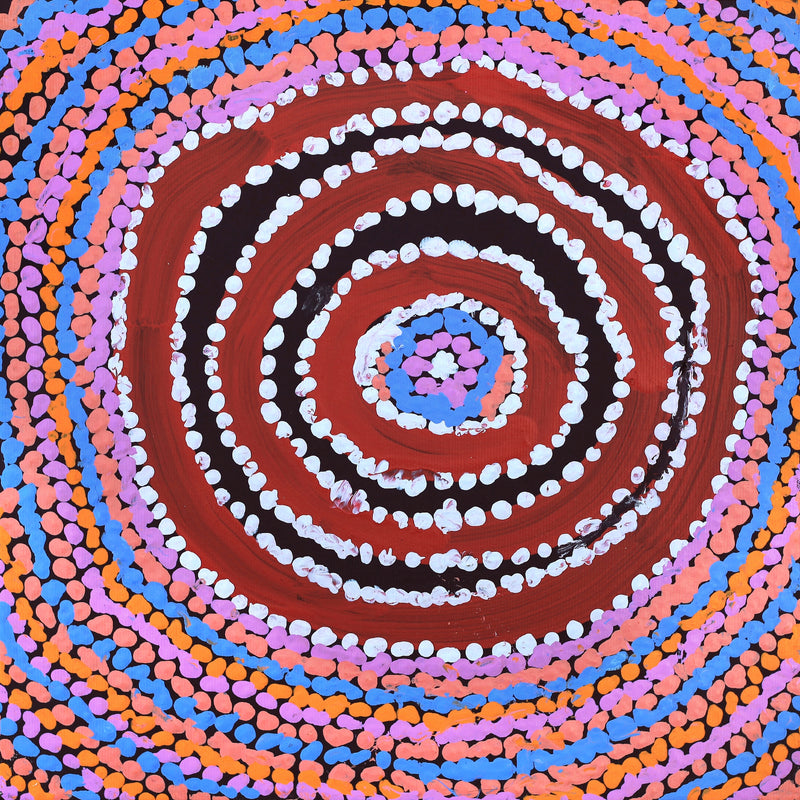 Aboriginal Artwork by Jeani Napangardi Lewis, Mina Mina Jukurrpa - Ngalyipi, 30x30cm