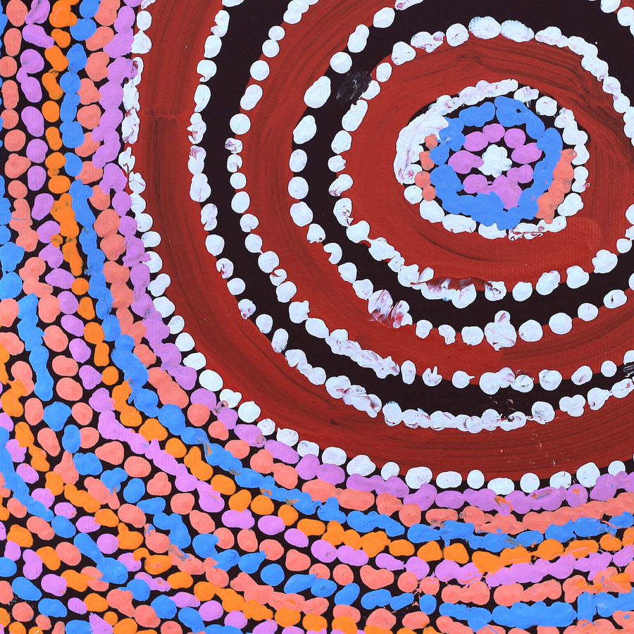Aboriginal Artwork by Jeani Napangardi Lewis, Mina Mina Jukurrpa - Ngalyipi, 30x30cm