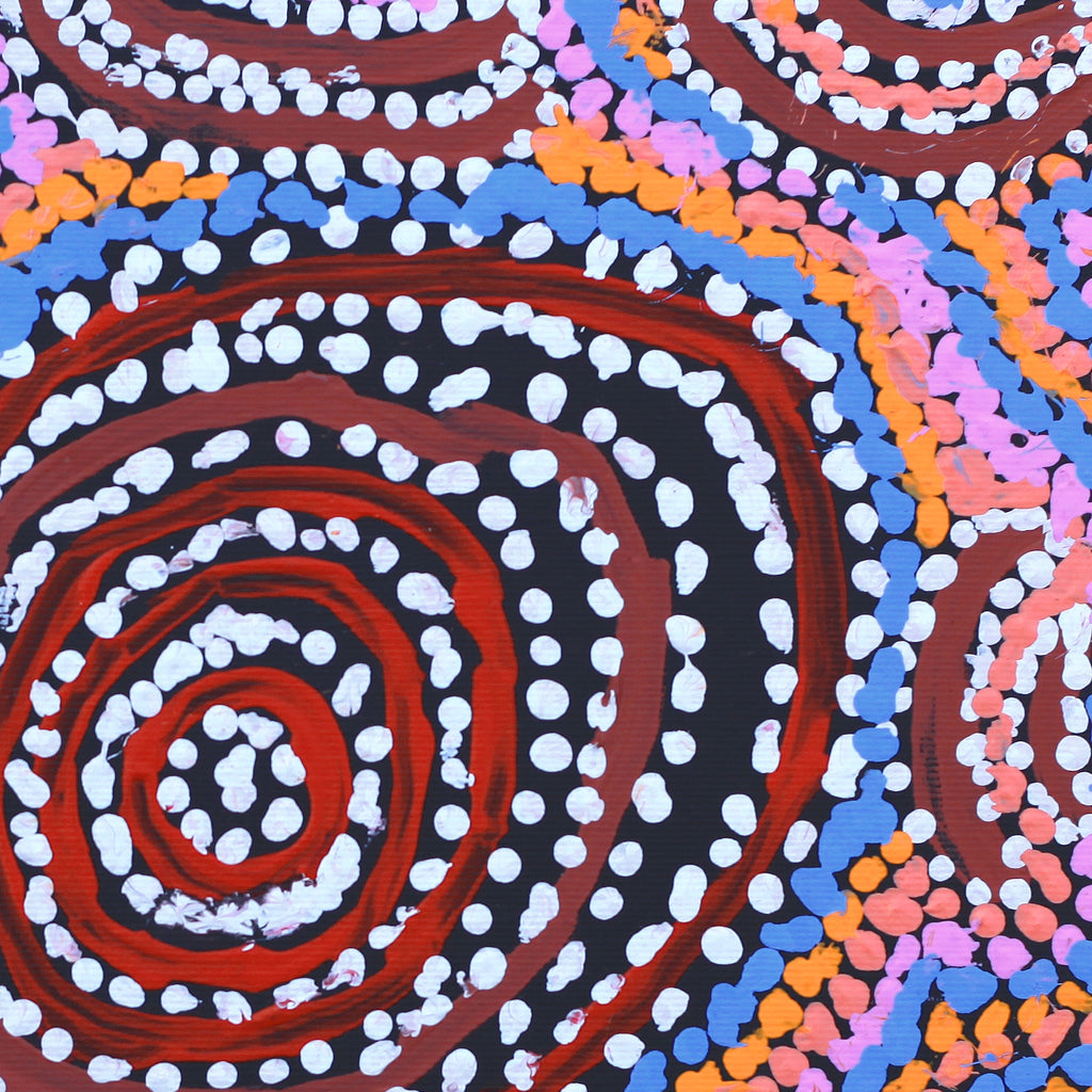 Aboriginal Artwork by Jeani Napangardi Lewis, Mina Mina Jukurrpa - Ngalyipi, 30x30cm