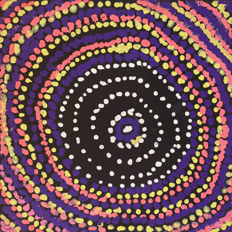 Aboriginal Artwork by Jeani Napangardi Lewis, Mina Mina Jukurrpa - Ngalyipi, 30x30cm