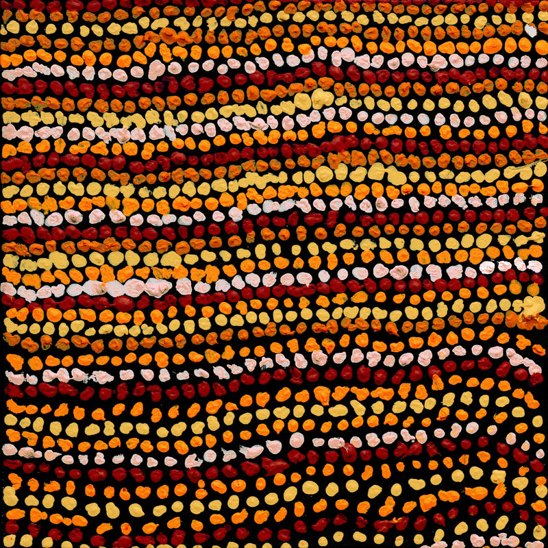 Aboriginal Artwork by Jeani Napangardi Lewis, Mina Mina Jukurrpa - Ngalyipi, 30x30cm