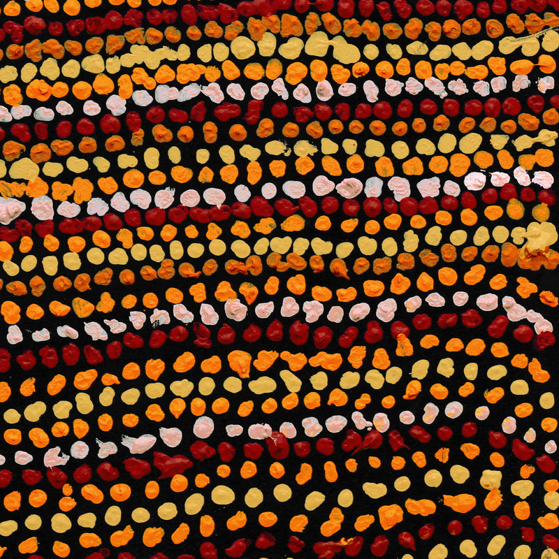 Aboriginal Artwork by Jeani Napangardi Lewis, Mina Mina Jukurrpa - Ngalyipi, 30x30cm