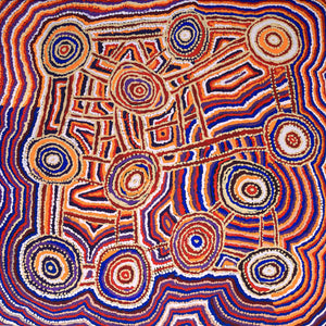 Aboriginal Artwork by Jeani Napangardi Lewis, Mina Mina Jukurrpa - Ngalyipi, 91x91cm - ART ARK®