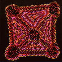Aboriginal Artwork by Jeani Napangardi Lewis, Mina Mina Jukurrpa - Ngalyipi, 46x46cm