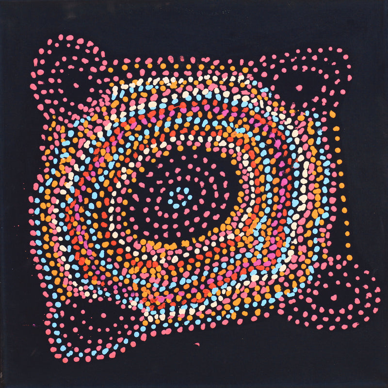 Aboriginal Artwork by Jeani Napangardi Lewis, Mina Mina Jukurrpa - Ngalyipi, 46x46cm