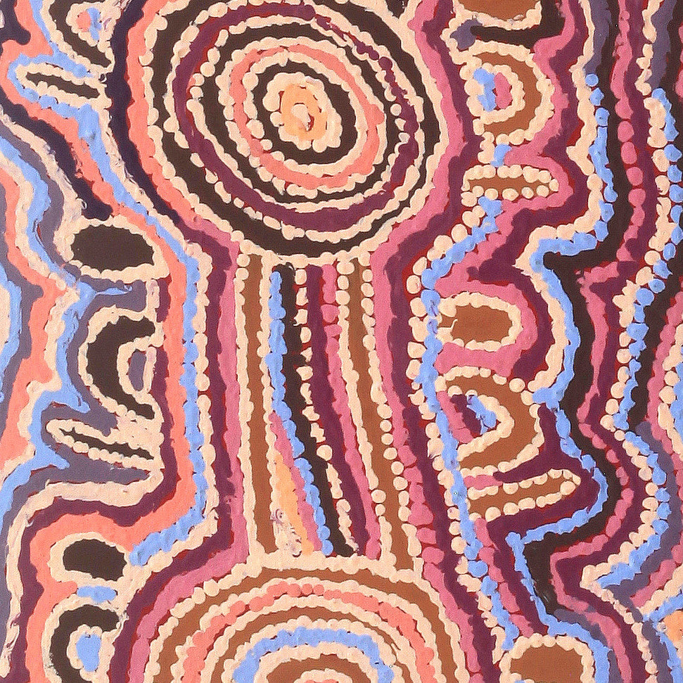 Aboriginal Artwork by Jeani Napangardi Lewis, Mina Mina Jukurrpa - Ngalyipi, 107x30cm