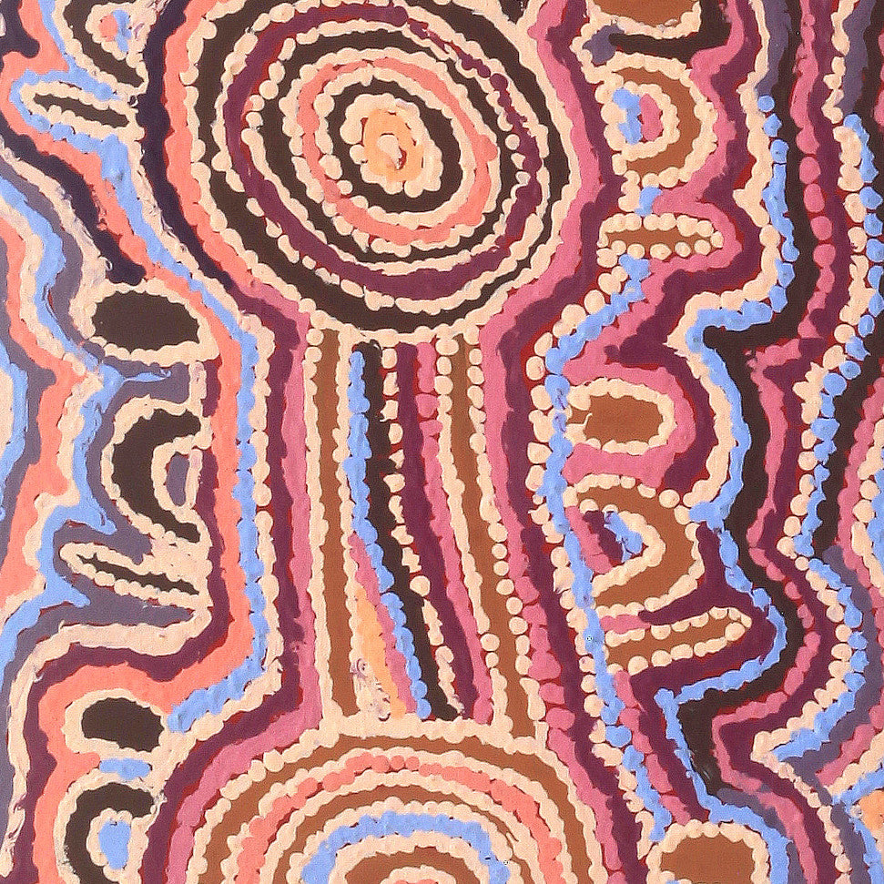 Aboriginal Artwork by Jeani Napangardi Lewis, Mina Mina Jukurrpa - Ngalyipi, 107x30cm - ART ARK®
