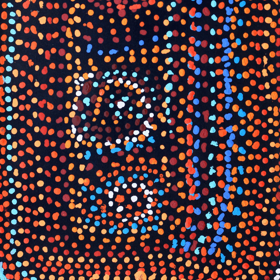 Aboriginal Artwork by Jeani Napangardi Lewis, Mina Mina Jukurrpa - Ngalyipi, 61x30cm
