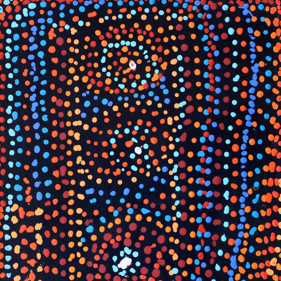 Aboriginal Artwork by Jeani Napangardi Lewis, Mina Mina Jukurrpa - Ngalyipi, 61x30cm