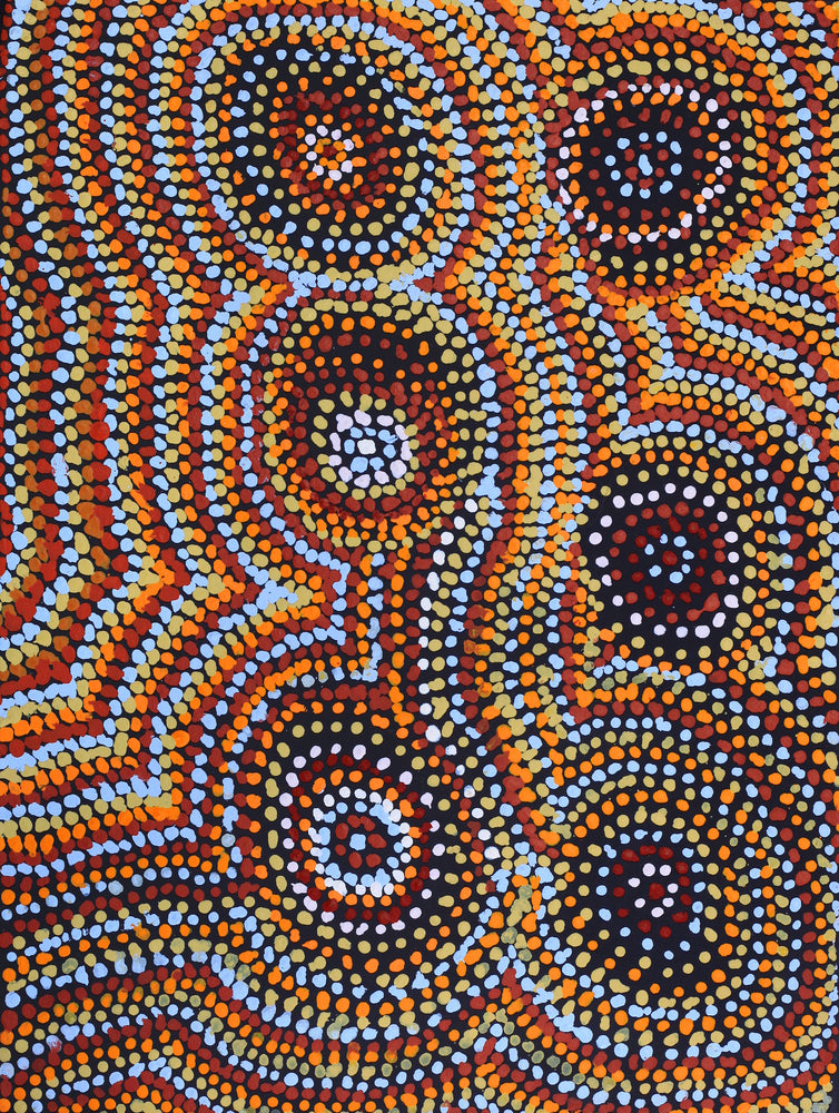 Aboriginal Artwork by Jeani Napangardi Lewis, Mina Mina Jukurrpa - Ngalyipi, 61x46cm