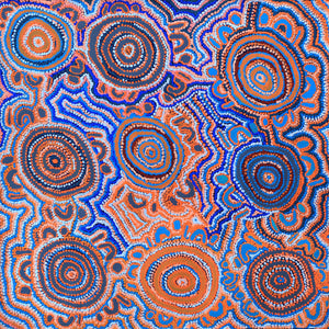 Aboriginal Art by Jeani Napangardi Lewis, Mina Mina Jukurrpa - Ngalyipi, 91x91cm - ART ARK®