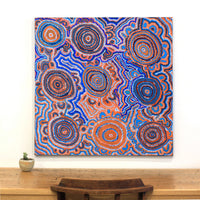 Aboriginal Artwork by Jeani Napangardi Lewis, Mina Mina Jukurrpa - Ngalyipi, 91x91cm