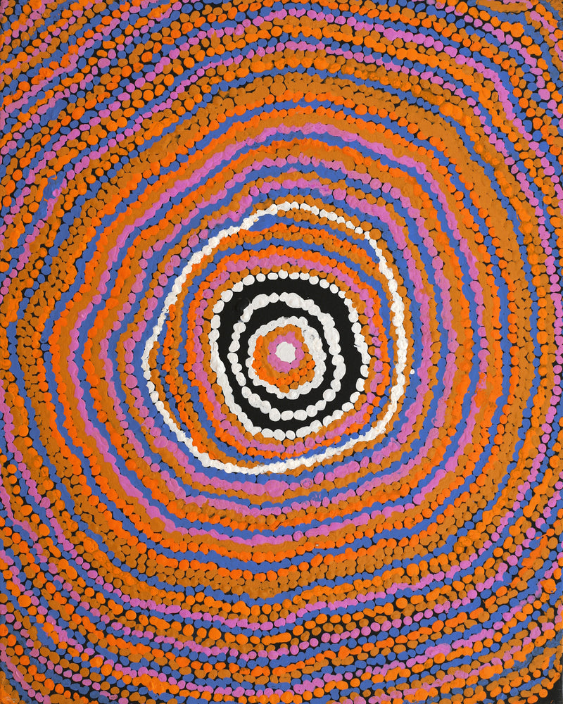 Aboriginal Artwork by Jeani Napangardi Lewis, Mina Mina Dreaming, 50x40cm