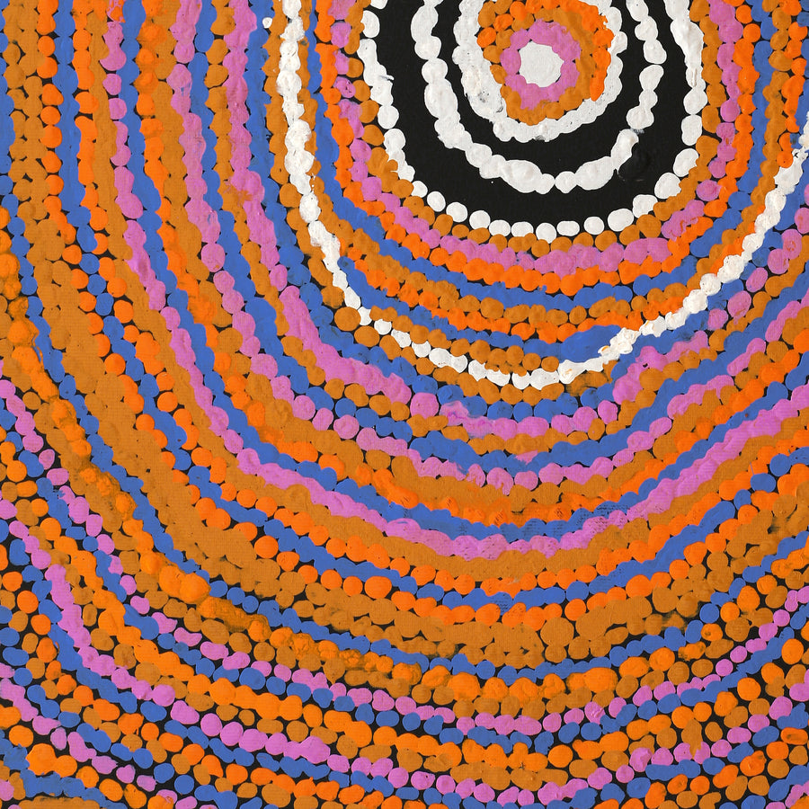 Aboriginal Artwork by Jeani Napangardi Lewis, Mina Mina Dreaming, 50x40cm