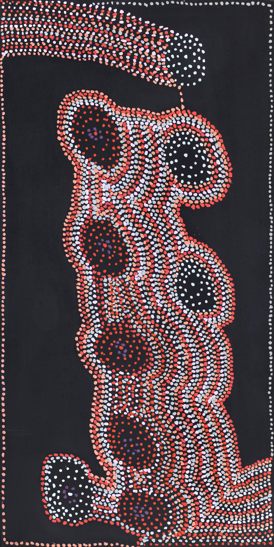 Aboriginal Artwork by Jeani Napangardi Lewis, Mina Mina Jukurrpa - Ngalyipi, 122x61cm