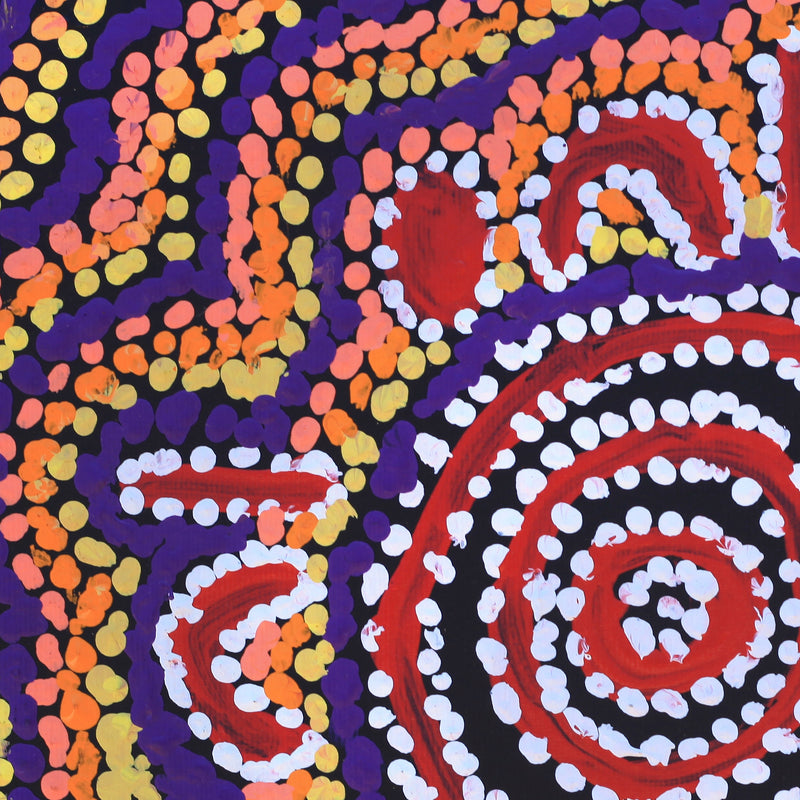 Aboriginal Artwork by Jeani Napangardi Lewis, Mina Mina Jukurrpa - Ngalyipi, 30x30cm