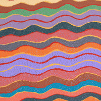 Aboriginal Artwork by Jeannie Wareenie Ross, Ngapa Tjukurrpa - Water Dreaming, 91x40cm