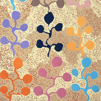 Aboriginal Artwork by Jeannie Wareenie Ross, Bush-flowers and Seeds, 80x40cm