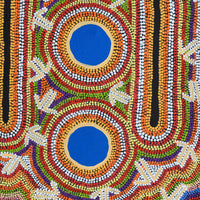 Aboriginal Artwork by Jeffrey Jangala Gallagher, Yankirri Jukurrpa, 61x46cm