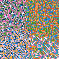 Aboriginal Artwork by Jeffrey Jangala Gallagher, Yankirri Jukurrpa (Emu Dreaming) - Ngarlikurlangu, 122x107cm