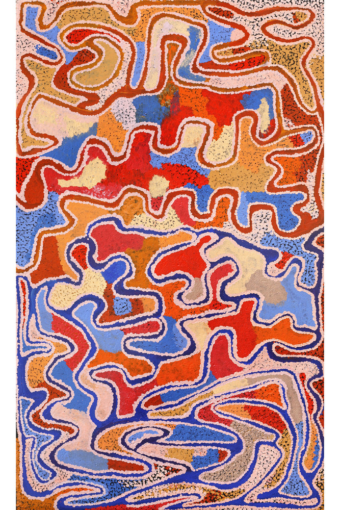 Aboriginal Artwork by Jennifer Mintaya Connelly Ward, Minyma Kutjara, 101x61cm