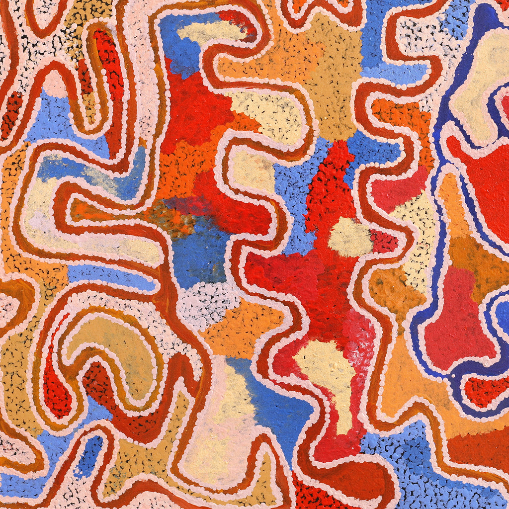 Aboriginal Artwork by Jennifer Mintaya Connelly Ward, Minyma Kutjara, 101x61cm