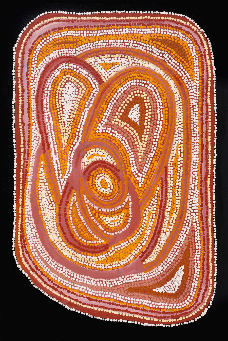 Aboriginal Artwork by Jennifer Mintaya Connelly Ward, Kungkarangkalpa (Seven Sisters Story), 91x61cm