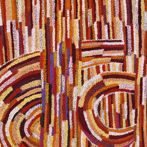 Aboriginal Artwork by Jennifer Mintaya Connelly Ward, Kungkarangkalpa (Seven Sisters Story), 91x91cm - ART ARK®