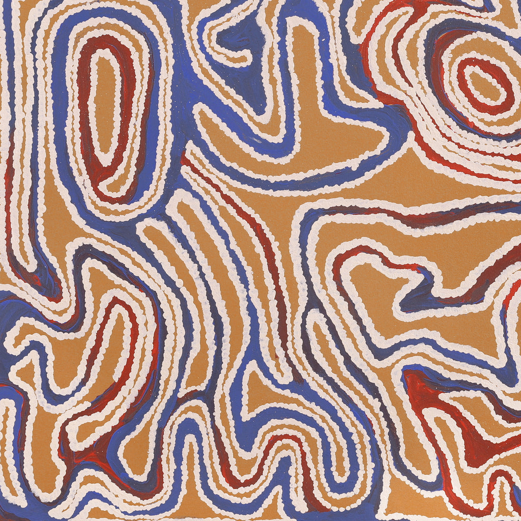 Aboriginal Artwork by Jennifer Mintaya Connelly Ward, Minyma Kutjara, 91x91cm